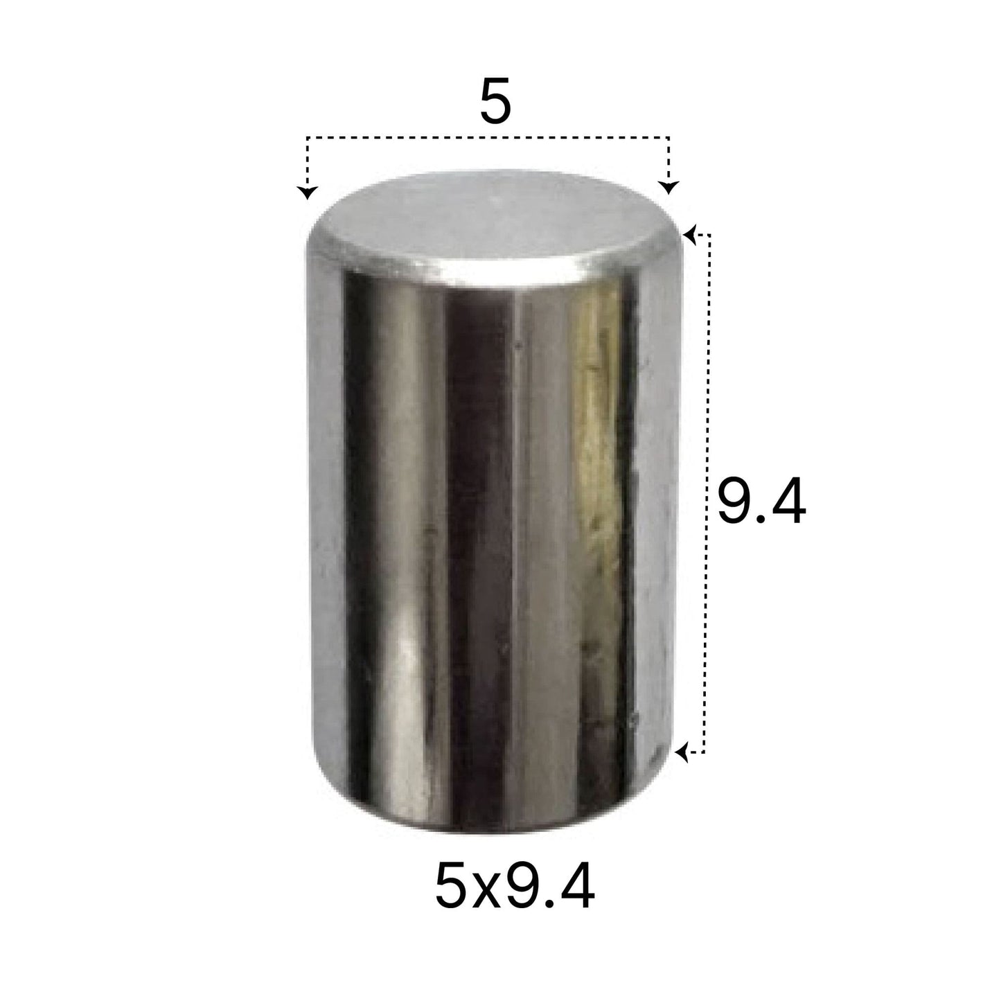 Cylindrical roller pin 5×9.4 mm bearing-grade chrome steel