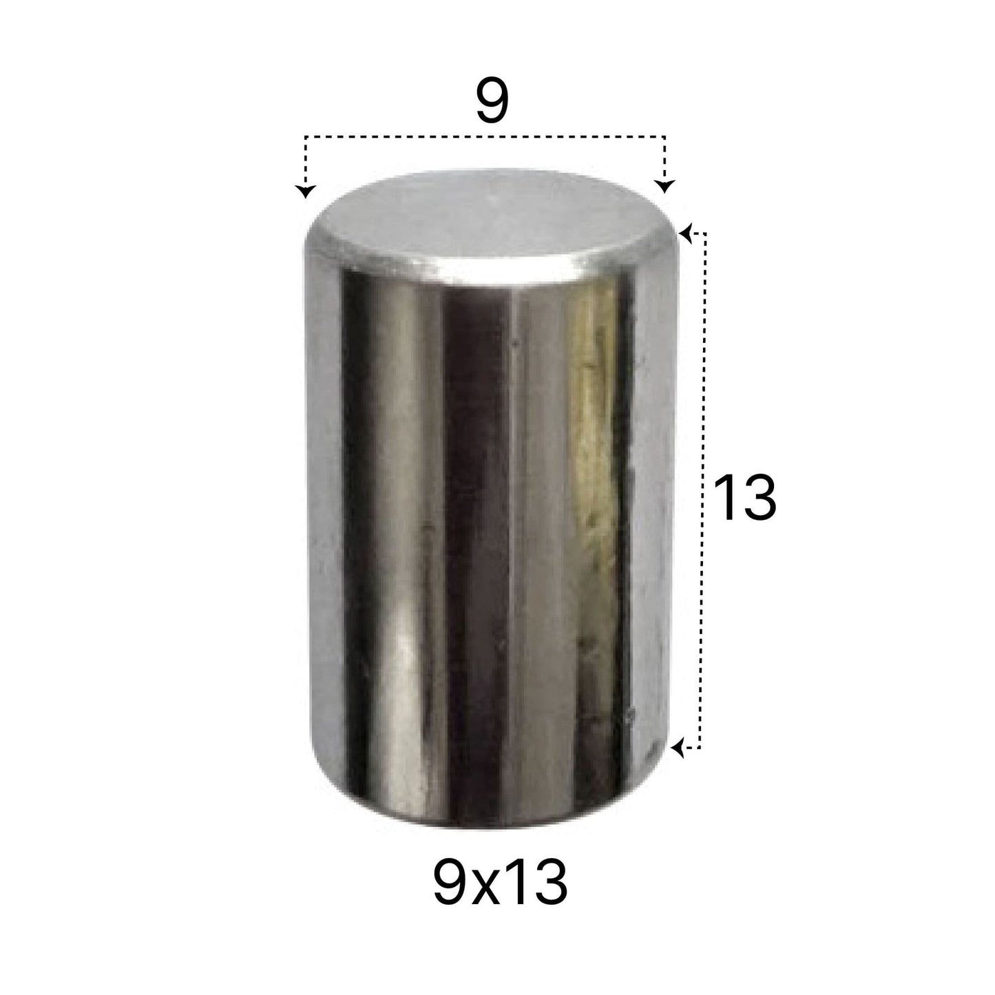 Cylindrical roller pin 9×13 mm bearing-grade chrome steel