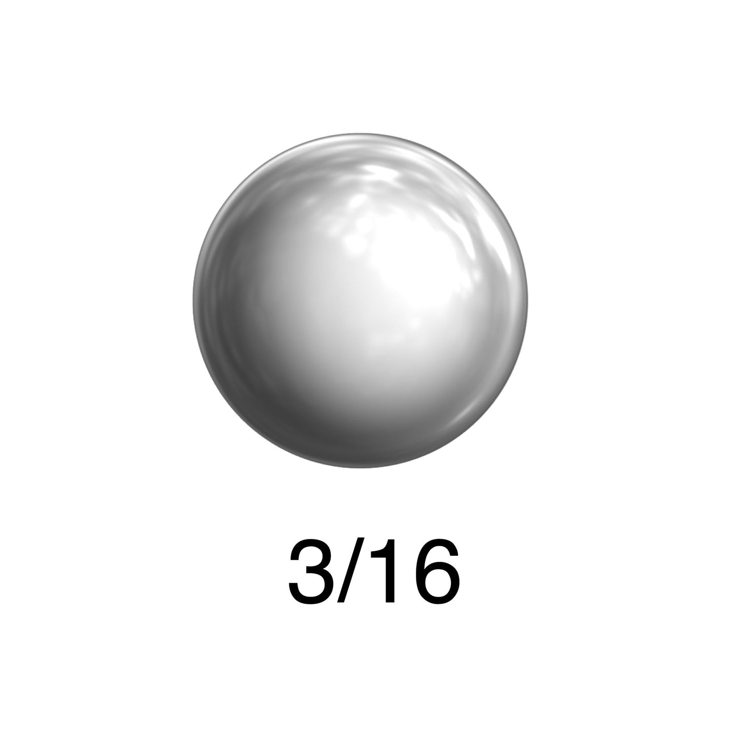 Precision steel ball 3/16 inch bearing grade chrome steel polished